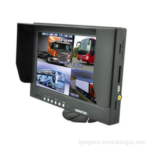 9" Car Mobile DVR, Surveillance System Rear View System and 4 Channels, View Records 640*480 Pixels